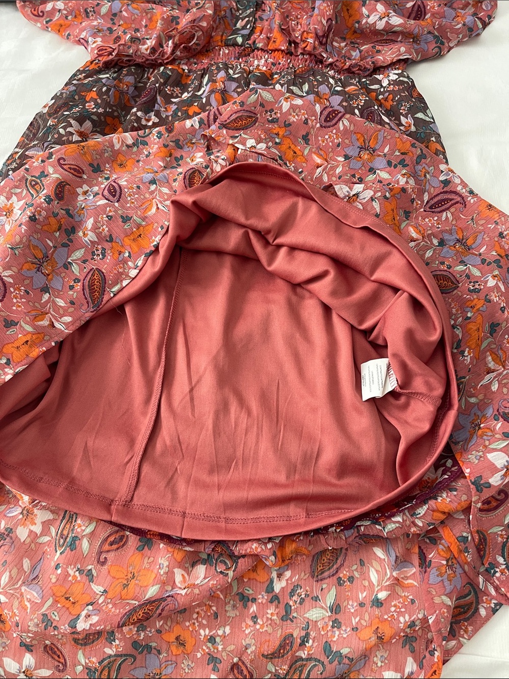 Anthropologie Rust Multi-Print Tiered Maxi Dress - Picture 7 of 12